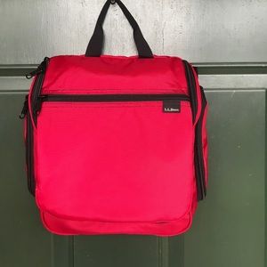 LL BEAN Organizer Toiletry Bag Medium, Red, unisex